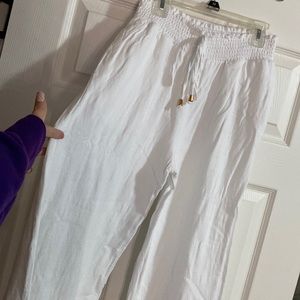 White linen pant